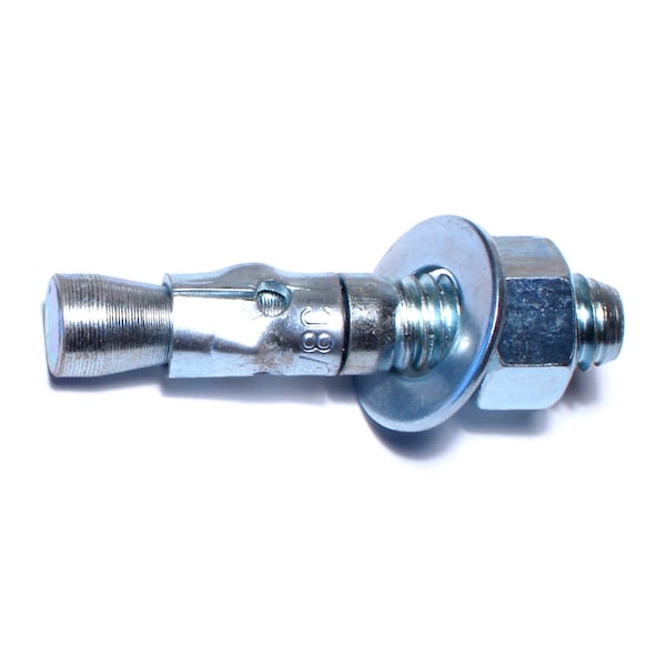 Midwest Fastener Wedge Anchor, 3/8" Dia., 2-1/8" L, Steel Zinc Plated, 100 PK 07850 - main